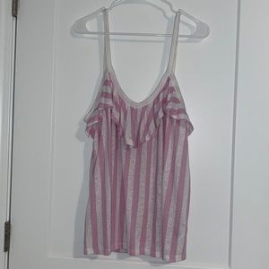 SZ XL Old Navy Pink & White Striped Tank